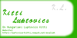 kitti luptovics business card